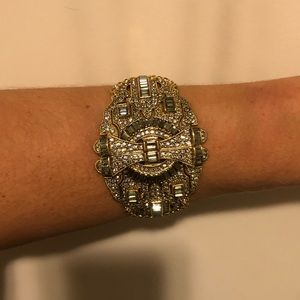 Vintage Designer Crystal Cuff Bracelet